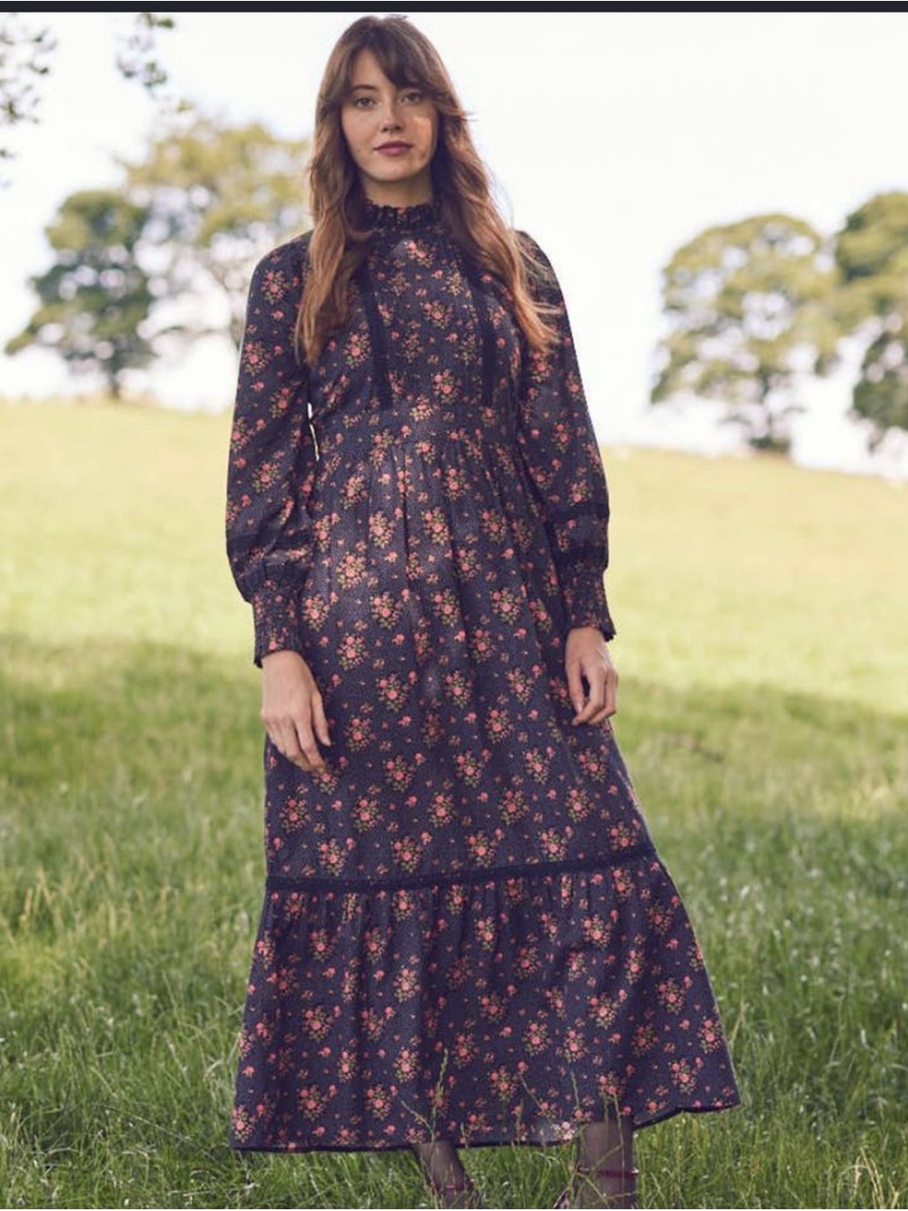 Avalon Claudia Floral Print High Neck Prairie Dress from the Laura Ashley x Joan - Picture 2 of 5